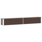 vidaXL Lit surélevé de jardin Acier galvanisé 320x40x45 cm Marron