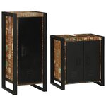 vidaXL Ensemble de mobilier de salle de bain avec stockage 2 Pièces