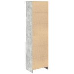 vidaXL Buffet haut gris béton 50x35x180 cm bois d'ingénierie
