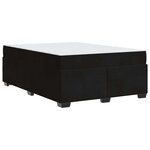 vidaXL Cadre de lit avec matelas Noir 160 x 200 cm Velours
