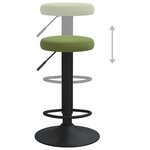 vidaXL Tabourets de bar lot de 2 vert clair velours