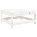vidaXL Salon de jardin 8 Pièces blanc bois de pin massif