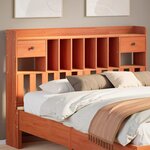 vidaXL Tête de lit avec rangement cire marron 160cm bois massif de pin