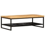 vidaXL Table basse Marron et Noir Bois de mangue massif