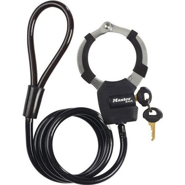 Antivol à Clé avec Menotte 8275EURDPRO - 1 m - Idéal pour trottinettes - Noir