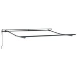 vidaXL Auvent Rétractable Vert et blanc 350 x 250 cm