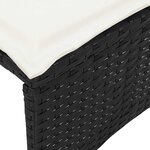vidaXL Salon de jardin 5 Pièces avec coussins noir résine tressée
