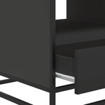 vidaXL Table basse noir 100x50x45 cm bois d'ingénierie et métal