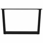 vidaXL Pieds de table basse en forme de V  2 pièces  noir  70 x (42-43 3) cm  acier