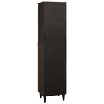 vidaXL Cabinet de salle de bain avec porte Noir et or 38 x 33 x 160 cm