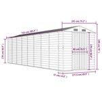 vidaXL Abri de jardin marron clair 191x725x198 cm acier galvanisé
