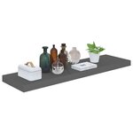 vidaXL Étagère murale flottante 2 Pièces Gris brillant 90x23 5x3 8 cm MDF