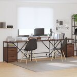 vidaXL Bureau Chêne marron 182 x 101 x 87.5 cm Bois d'ingénierie