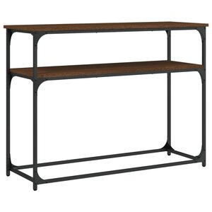 vidaXL Table console chêne marron 100x35 5x75 cm bois d'ingénierie