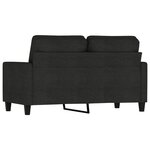vidaXL Canapé à 2 places Noir 120 cm Tissu