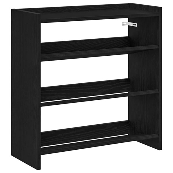 vidaXL Étagère à chaussures noir 60x25x62 cm bois d'ingénierie