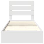 vidaXL Lit de Rangement Blanc 70 x 190 cm Bois d'ingénierie