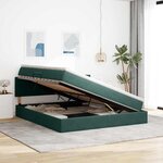 vidaXL Lit de Rangement Vert foncé 180 x 200 cm Velours