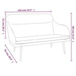 vidaXL Banc Bleu 110x76x80 cm Velours