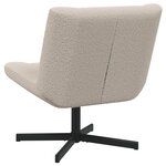 vidaXL Fauteuil d'Accent Gris Clair Tissu en Polyester Standard Pivotant