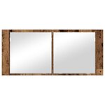 vidaXL Armoire Miroir LED Bois Ancien 100x12x45 cm