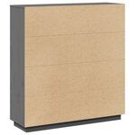 vidaXL Buffet Gris 110 5x35x117 cm Bois massif de pin