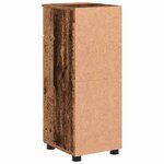 vidaXL Cabinet de salle de bain avec porte Bois ancien 30 x 35 x 80 cm