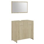 vidaXL Meubles de salle de bain Chêne sonoma Bois d'ingénierie