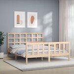 vidaXL Cadre de lit sans matelas 160x200 cm bois massif de pin