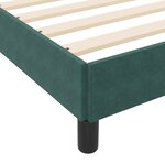 vidaXL Lit à ressorts avec matelas Vert foncé 160 x 210 cm tissu