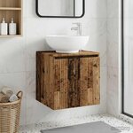 vidaXL Vanité de lavabo mural Bois ancien 49 5 x 44 5 x 65 cm