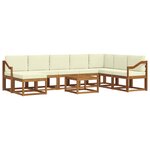 vidaXL Ensemble de canapés d'extérieur 9 pc Naturel et Crème