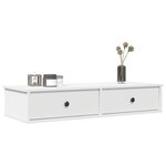 vidaXL Étagère murale et tiroirs blanc 100x37 5x19cm bois d'ingénierie