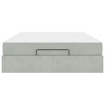 vidaXL Cadre de lit avec matelas avec matelas 2 Pièces Gris clair Velours