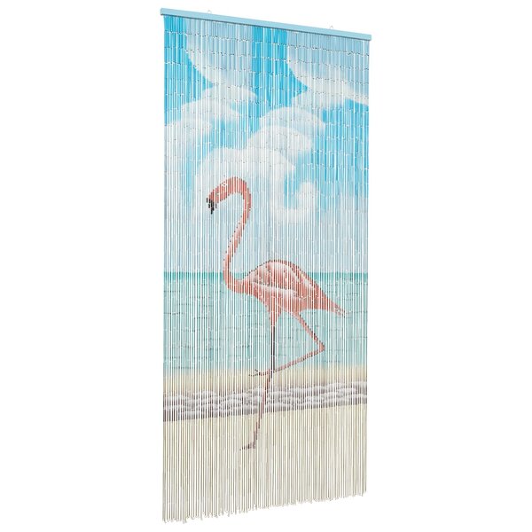 vidaXL Rideau de porte anti-insectes multicolore 100 x 200 cm Bambou