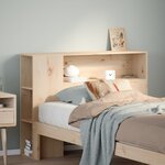 vidaXL Tête de lit avec rangement 90 cm bois massif de pin