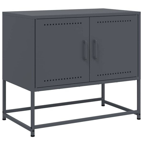 vidaXL Meuble TV anthracite 68 5x39x60 5 cm acier