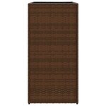 vidaXL Jardinières 2 Pièces marron 40x40x80 cm résine tressée