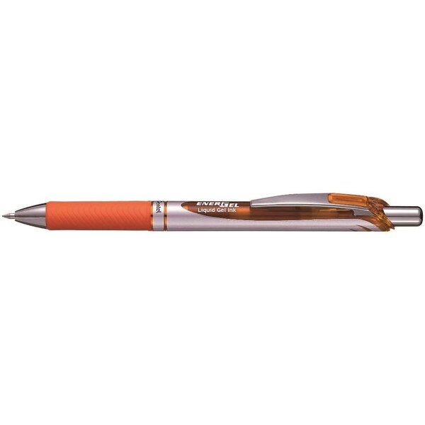 Stylo Roller encre gel rétractable ENERGEL BL77 Pointe 0 7 mm orange x 12 PENTEL