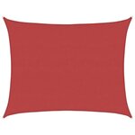 vidaXL Voile d'ombrage 160 g/m² Rouge 6x7 m PEHD