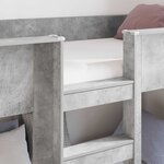 vidaXL Lit Superposé pour Enfants Gris béton 80 x 200 cm