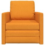 vidaXL Canapé-lit 2-en-1 Jaune foncé 74x77x81 cm Tissu