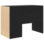 vidaXL Bureau Chêne noir Bois d'ingénierie Compact Bureau moderne