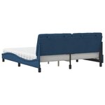 vidaXL Lit avec matelas bleu 180x200 cm tissu