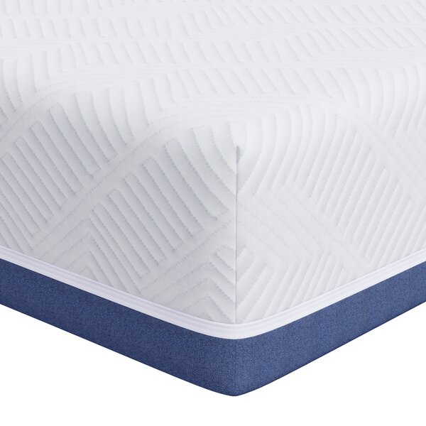 vidaXL Matelas Blanc  bleu 100 x 200 cm Mousse