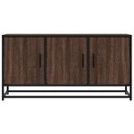 vidaXL Meuble TV chêne marron 100x35x50 cm bois d'ingénierie et métal