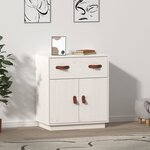 vidaXL Buffet Blanc 65 5x40x75 cm Bois massif de pin