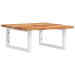 vidaXL Étagère de vasque murale acier et bois massif d'acacia