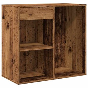vidaXL Armoire à cosmétiques vieux bois 80x40x75 cm bois d'ingénierie