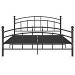 vidaXL Cadre de lit avec tête de lit sans matelas noir 160x200cm métal